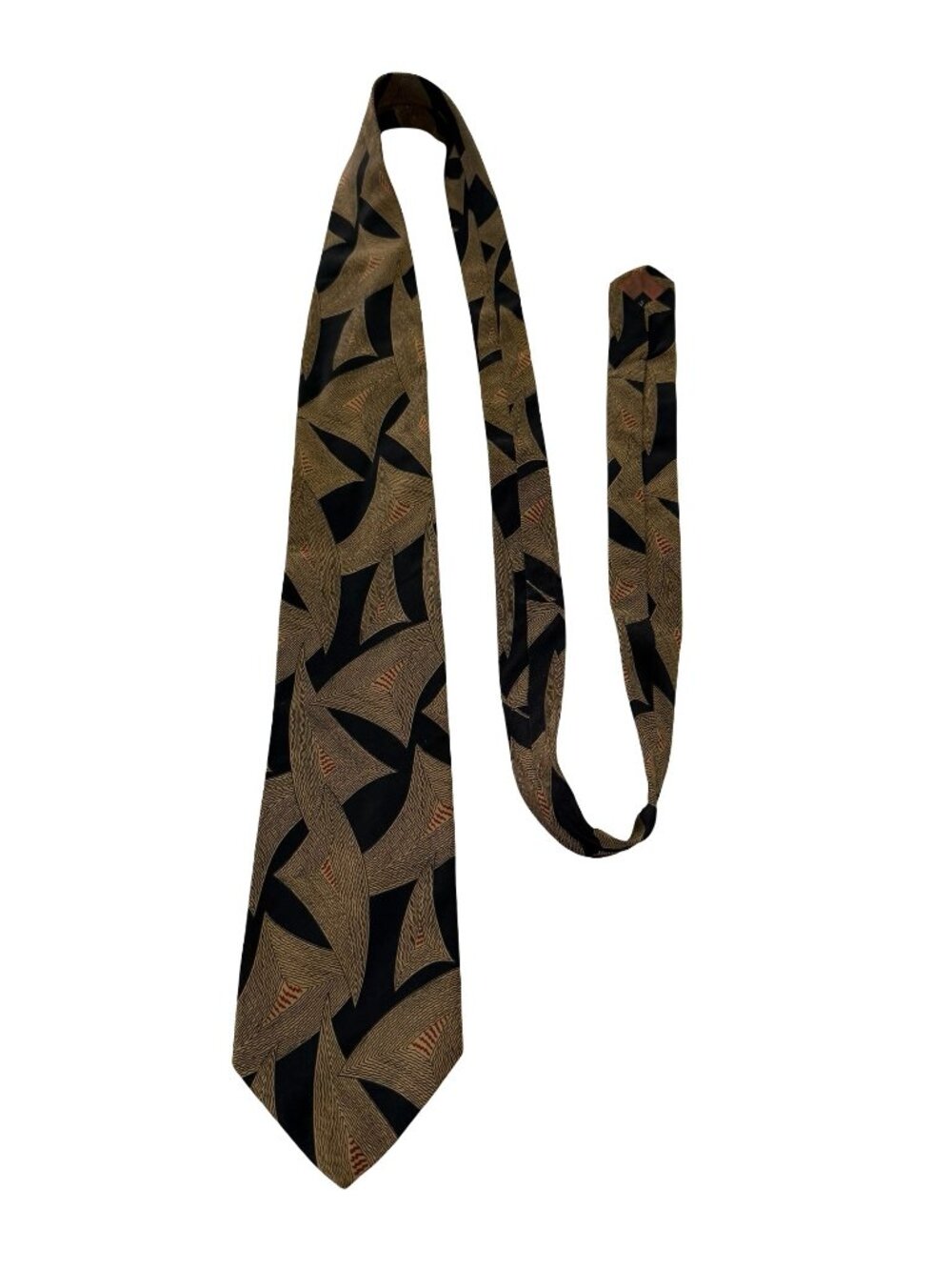 Vintage Giorgio Danielli 100% Silk Necktie Hand Made in Italy Abstract Geometric